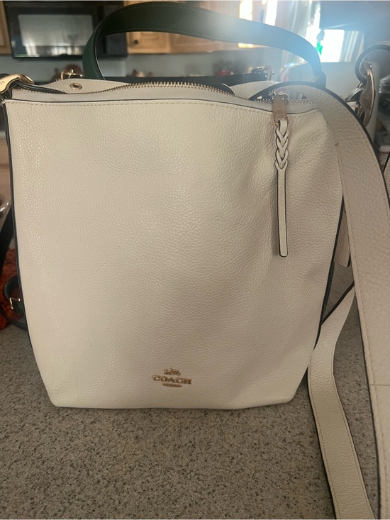 Coach Handbags - Coach Val Duffle off  White Leather Bucket Bag - Signature Gold Logo